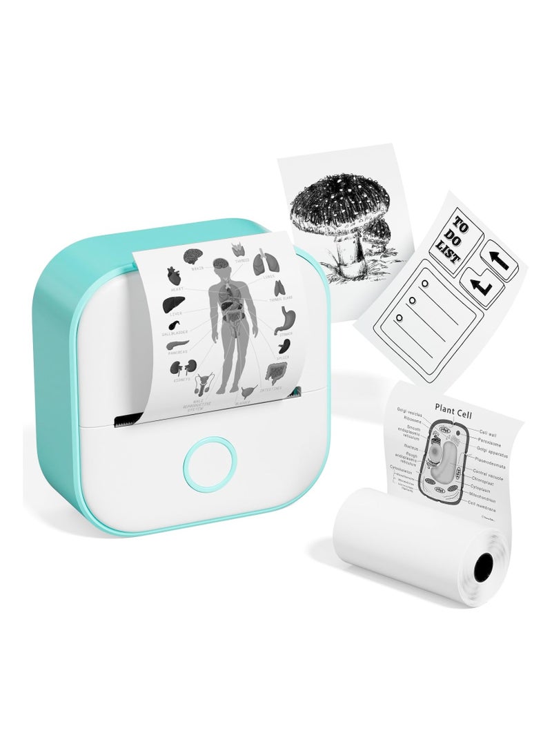 Memoqueen Pocket Sticker Printer T02 Thermal Photo Printer, Sticker Maker Machine for Photos, Diaries, Memos, Study Notes, Work Plans,Wireless Receipt...